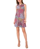 Msk Petite Paisley-Print Shift Dress