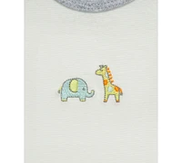 Little Me Baby Safari Short-Sleeve Cotton Bodysuits, Pack of 3