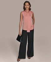 Donna Karan New York Women's Tie-Neck Sleeveless Blouse