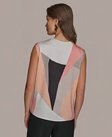Donna Karan New York Women's Sleeveless Printed Top