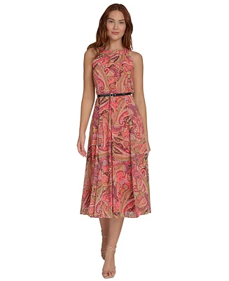 Tommy Hilfiger Women's Paisley-Print Chiffon Midi Dress