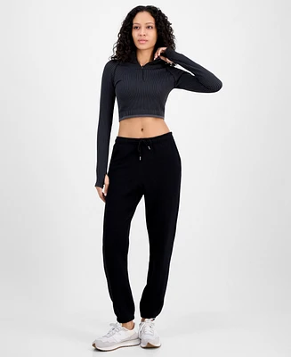 Id Ideology Women's Soft-Touch Ankle Knit Joggers, Exclusively at Macy's