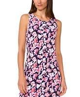 Vince Camuto Women's Floral-Print Back-Slit Sleeveless Maxi Dress