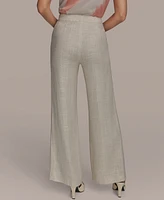 Donna Karan New York Women's Linen-Blend Wide-Leg Pants