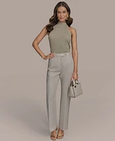 Donna Karan New York Women's Linen-Blend Straight-Leg Pants