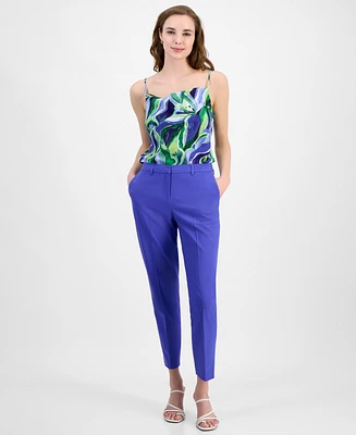 Tahari Asl Women's Mid-Rise Ankle Pants, Petite & Regular Sizes
