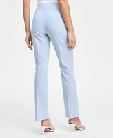 Tahari Asl Women's Seersucker Flared Ankle Pants
