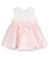 Rare Editions Baby Girl Two-Tone Basket Weave Social Dress