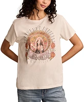 Lucky Brand Women's Cotton Janis Joplin Boyfriend Tee