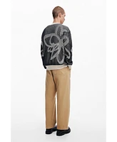 Desigual Men's Floral jacquard sweater