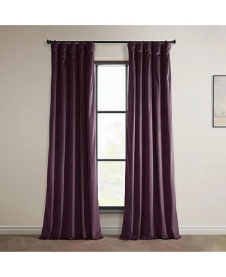 Half Price Drapes Winter Plum Heritage Plush Velvet Room Darkening Curtain