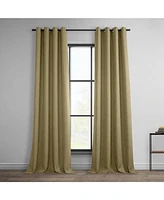 Half Price Drapes Nomad Tan Grommet Textured Faux Linen Room Darkening Curtain