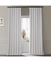 Half Price Drapes Misty White Signature Plush Velvet Hotel Blackout Curtain