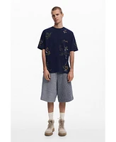 Desigual Men's T-shirt with tribal embroidery