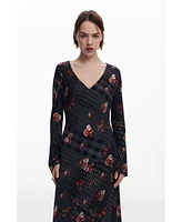 Desigual Women's Midi dress with checks
