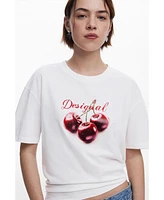 Desigual Women's Cherry logo T-shirt
