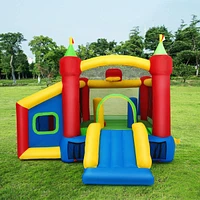 7-in-1 Kids Inflatable Bounce House with Ocean Balls Ultimate Outdoor Playset for Fun