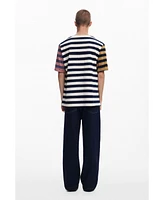 Desigual Men's Striped T-shirt with logo