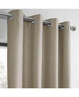 Half Price Drapes Light Beige Grommet Performance Linen Hotel Blackout Curtain