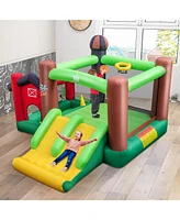 Farm Themed 6-in-1 Inflatable Castle with Trampoline and 735W Blower