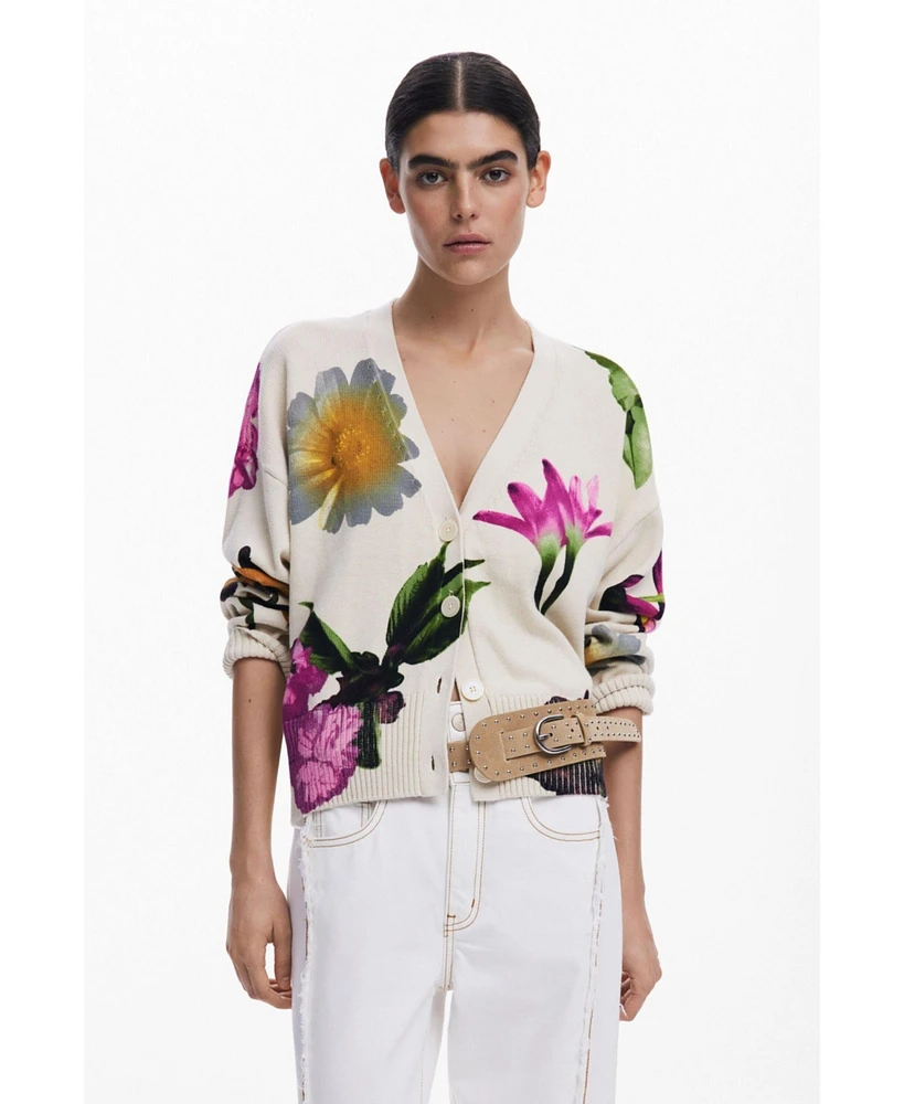 Desigual Women's Floral print cardigan