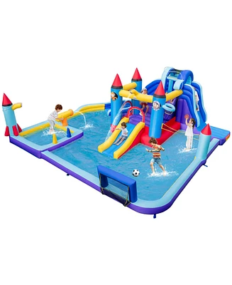 Rocket Theme Inflatable Water Slide Park