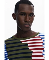 Desigual Men's Asymmetric striped T-shirt