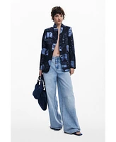 Desigual Women's Collage print blazer