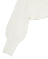 Rare Editions Toddler and Little Girls Pointelle Crochet Cardigan
