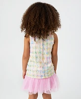 Rare Editions Toddler and Little Girls Multi Color Tweed Social Dress