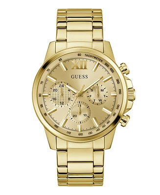 Guess Men's Multifunction Gold Tone Stainless Steel Watch, 44mm