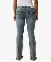 True Religion Women's Joey Low Rise Flare Flap Jeans