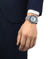 Tissot Men's Swiss Automatic Chronograph PR516 Stainless Steel Bracelet Watch 41mm