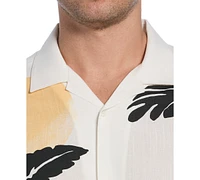 Cubavera Men's Short Sleeve Sunset Print Button-Front Camp Shirt
