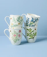 Lenox Butterfly Meadow Herbs Mugs, Set of 4