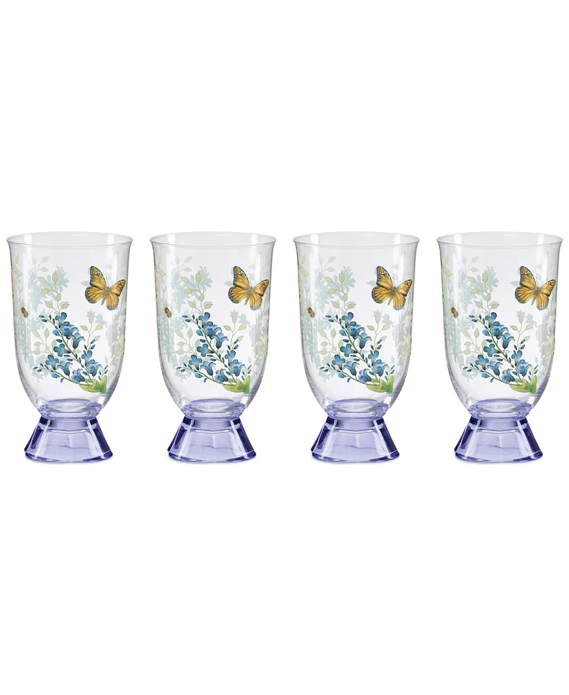Lenox Butterfly Meadow Herbs Tall Tumblers, Set of 4