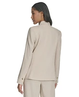 Halston Women's Collarless Two-Button Blazer