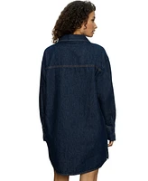Sanctuary Women's All-Day Long-Sleeve Denim Tunic Dress