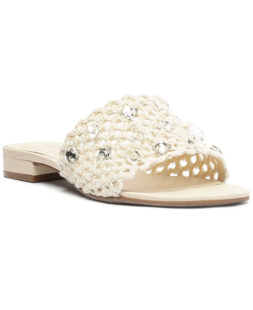 Arezzo Women's Briella Round Toe Flat Sandals