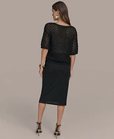 Donna Karan New York Women's Open-Stitch Sweater