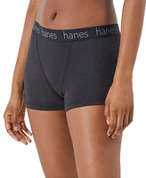 Hanes Women's 3-Pk. Originals Ultimate Cotton Stretch Boxer Brief Underwear 45UOBB