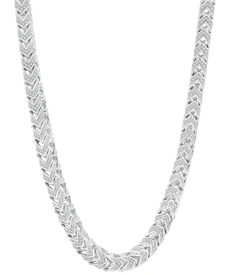 Macy's Men's Cubic Zirconia Franco Link 24" Chain Necklace in Sterling Silver