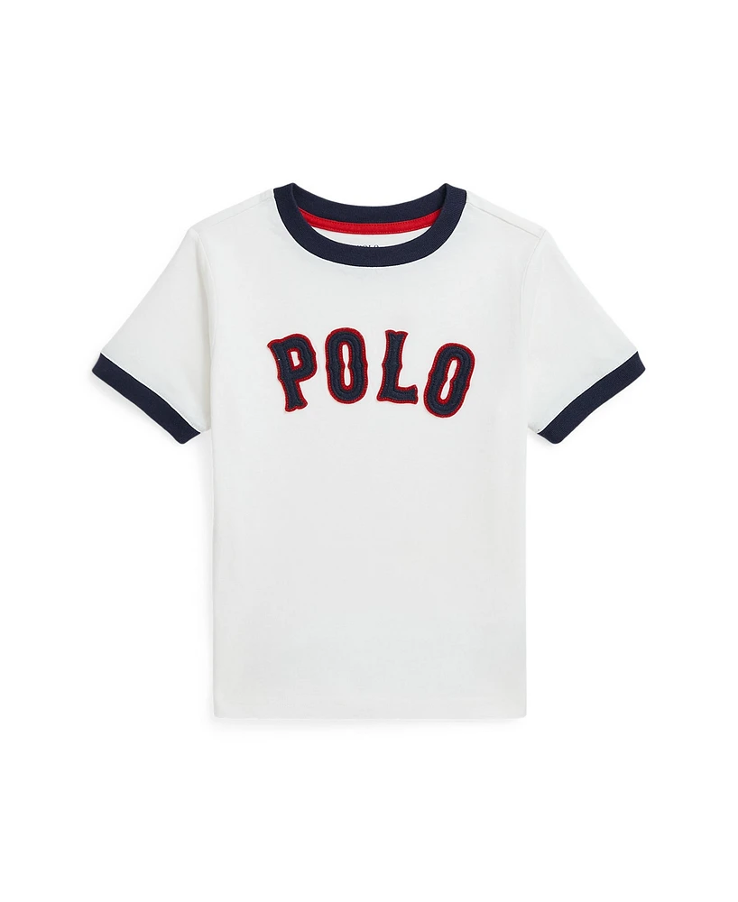 Polo Ralph Lauren Little Boys Baseball Logo Cotton Jersey T-Shirt