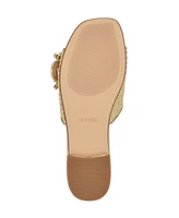 Nine West Women's Laniey Embellished Flat Slide Sandals