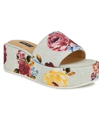 Nine West Women's Copen Slip-On Platform Wedge Sandals