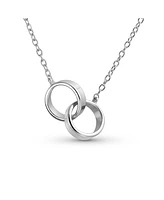 Bling Jewelry Bff Eternal Friendship Pendant Necklace with Double Infinity Interlocking Circles