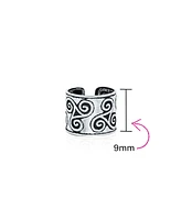 Bling Jewelry Unisex Celtic Triskele Ear Cuff Cartilage Earring Non-Pierced Sterling Silver