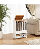 Record Rolling Turntable Player Stand with Drawer