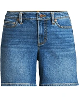 Lands' End Women's Recover Mid Rise 7" Jean Shorts
