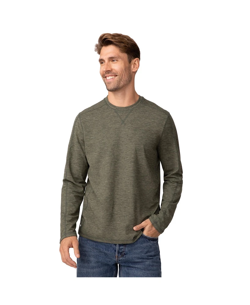 Free Country Men's FreeCycle Sueded Long Sleeve Crew Neck